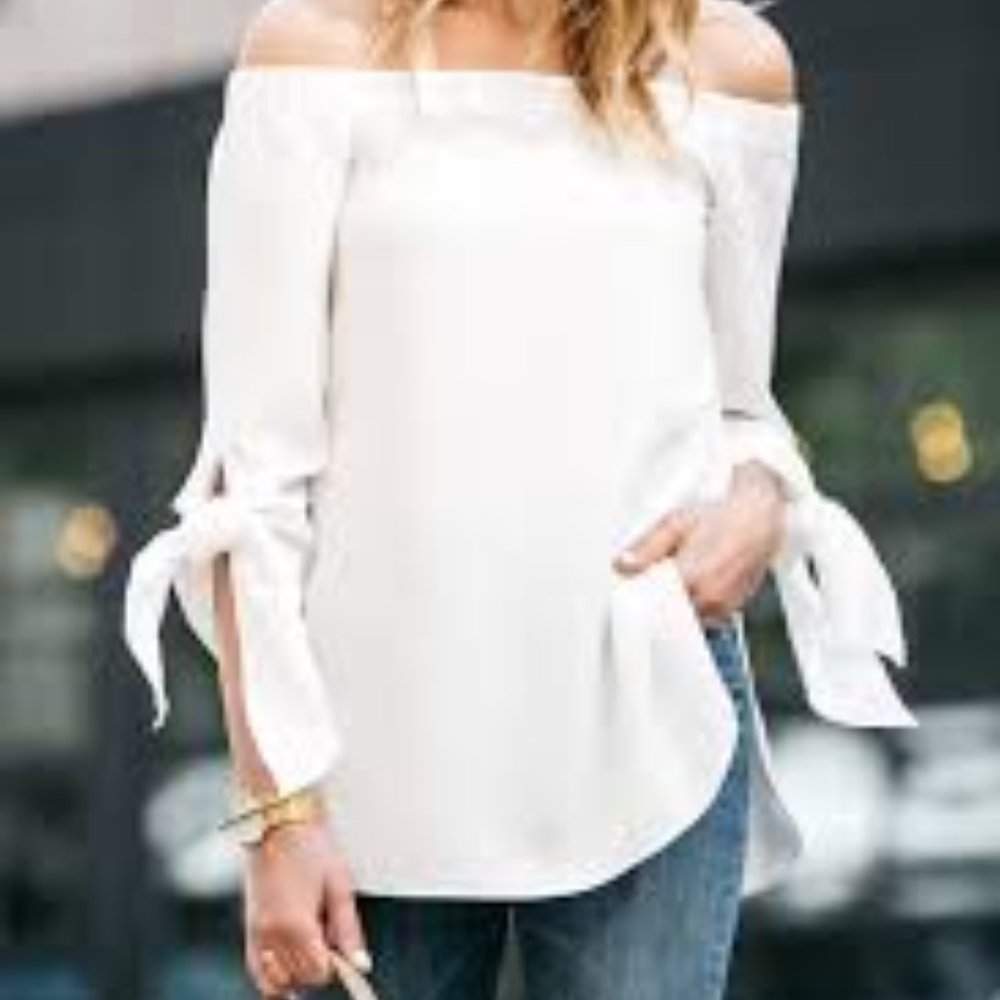 Club Monaco ‘Sophiya’ off the shoulder blouse - Picture 2 of 5